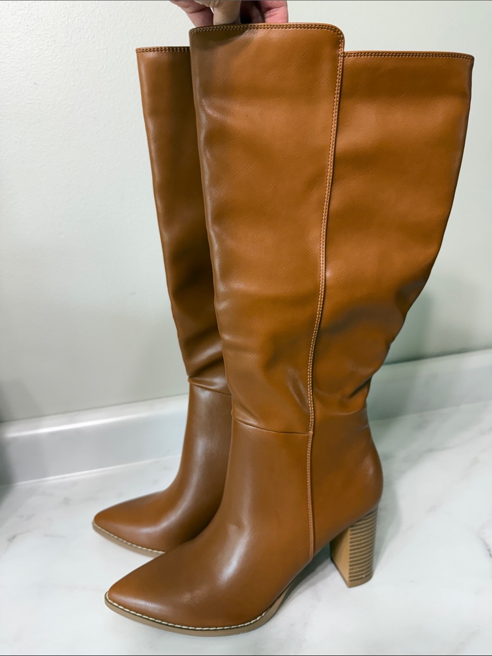 Riding Boots w/ Heels - Chestnut Brown